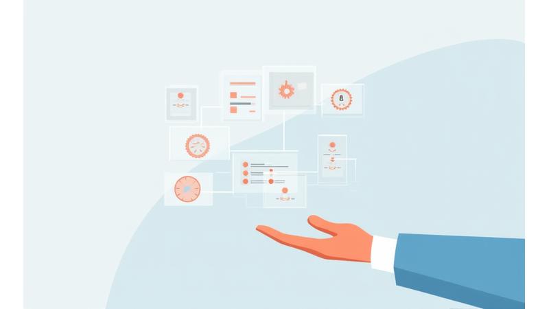 Illustration of a person's hand interacting with digital controls on a transparent interface, symbolizing user agency over data and personalized settings